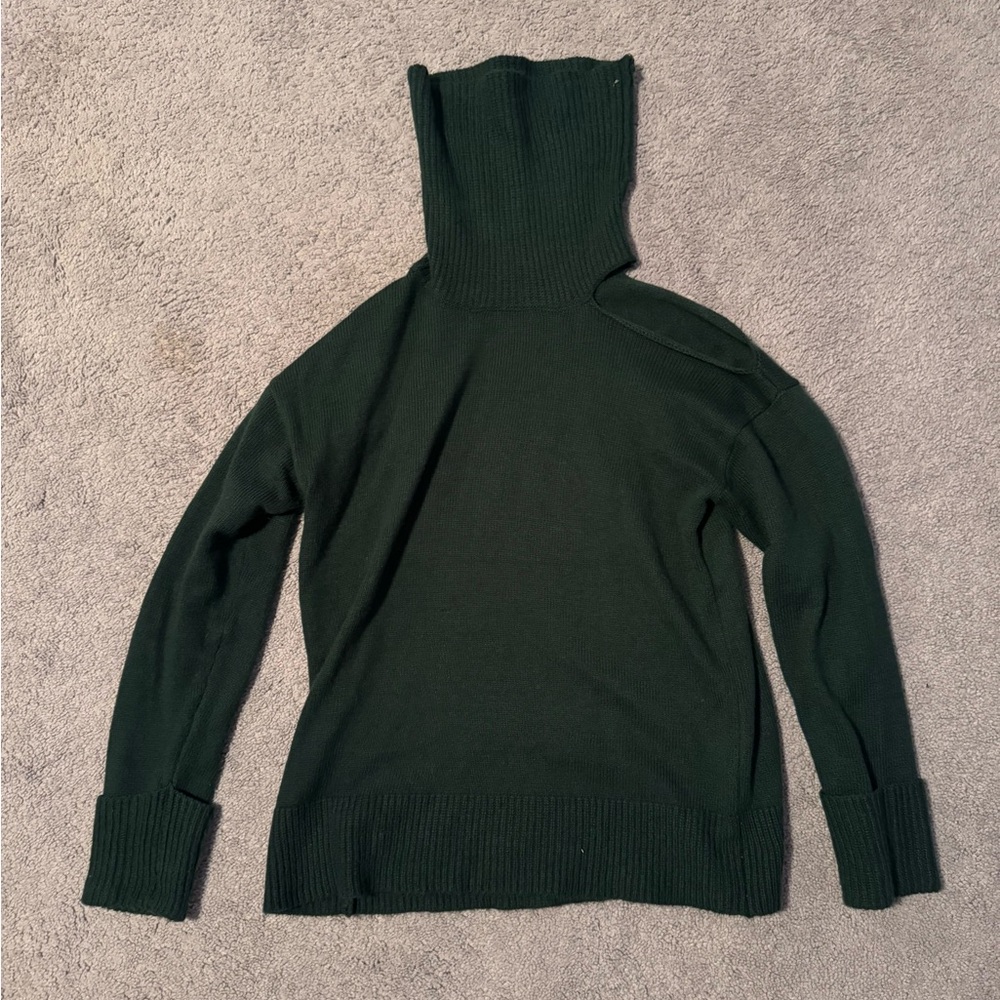 Dark Green Turtleneck Sweater